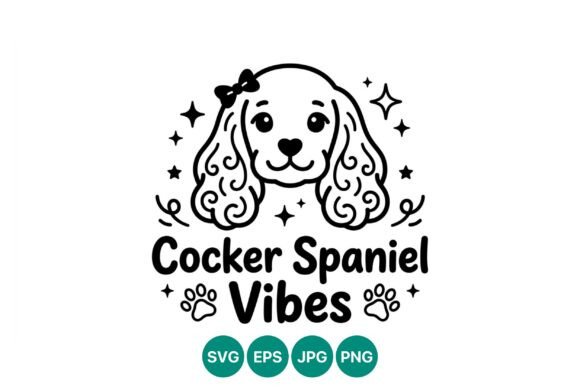 Download Cocker Spaniel Vibes Cute Dog Vector - Dog vector Collection