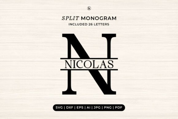 Download Split Monogram SVG | a-Z Alphabet Font - Svg Collection