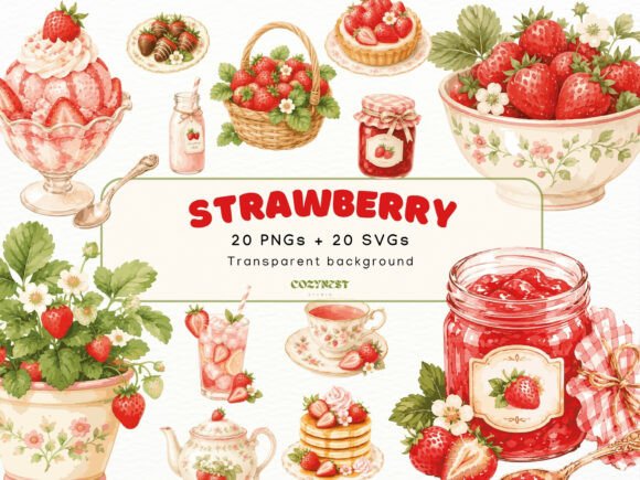 Download Strawberry Watercolor Cliparts, PNG SVG - Svg Collection