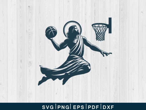 Download Jesus Playing Basketball Svg Vector File - Svg Collection