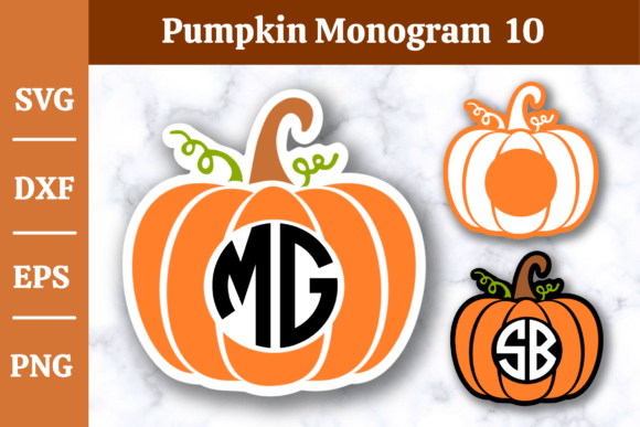 Download Pumpkin Monogram SVG,Fall, Halloween #10 - Svg Collection