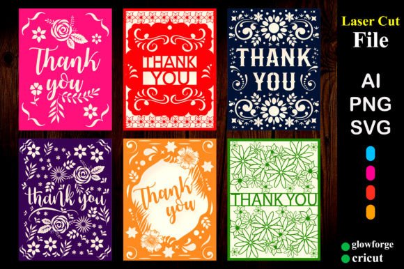 Download Thank You Card SVG Cut Files Bundle - Svg Collection