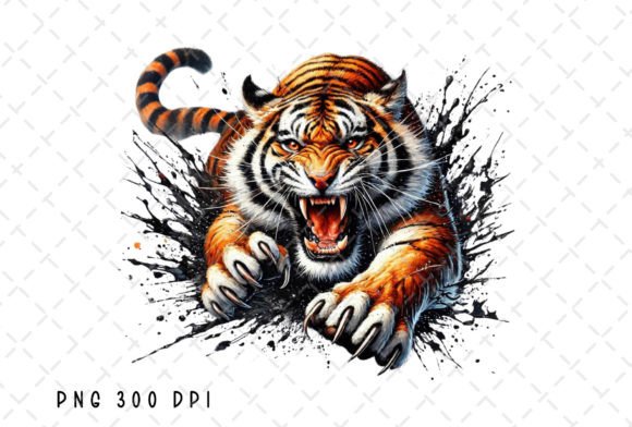 Download Aggressive Angry Tiger Claw Sublimation - Tiger Collection