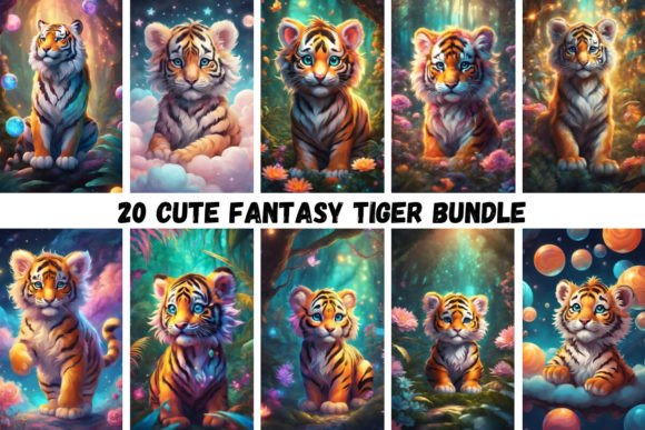 Download 20 Fantasy Tiger Cubs Bundle - Tiger Collection