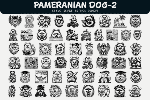 Download Pomeranian Dog Vector – 55 Designs - Dog vector Collection