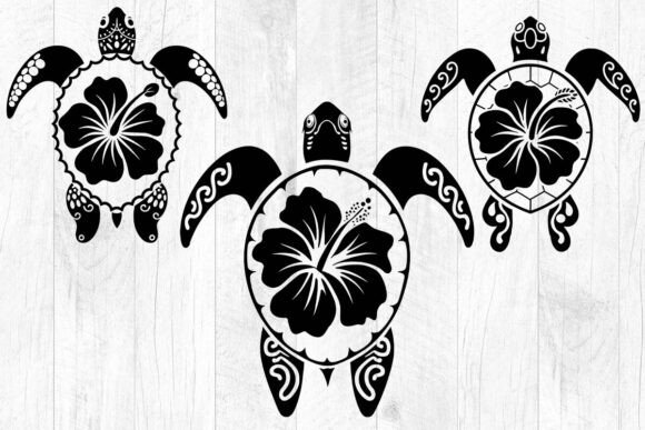 Download Tribal Sea Turtle SVG, Hibiscus SVG File - Svg Collection