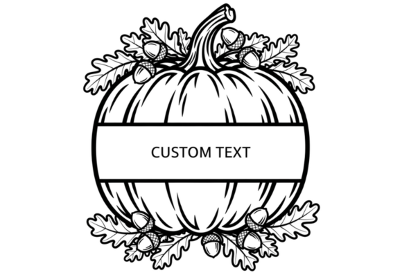 Download Monogram Pumpkin SVG Oak Leaves Fall - Svg Collection