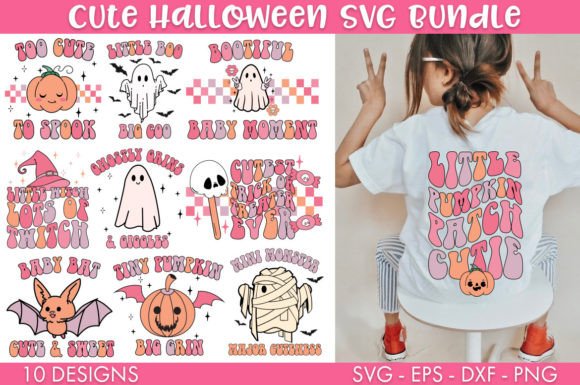 Download Retro Cute Kids Halloween SVG Bundle PNG - Svg Collection