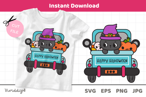 Download Halloween Car. Halloween Cat Svg Kawaii - Svg Collection