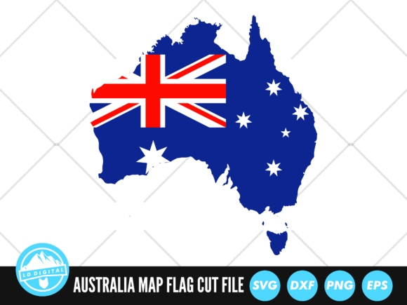 Download Australia Flag Map SVG | Australia Day - Svg Collection