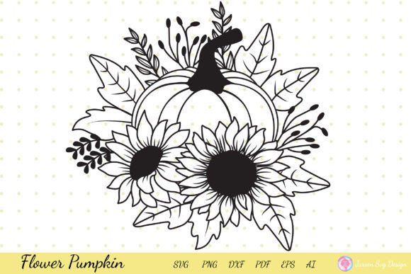 Download Flower Pumpkin Svg, Thanksgiving ,Fall . - Svg Collection
