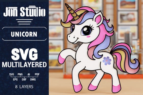 Download 3D Unicorn SVG Laser Cut Papercut File - Svg Collection