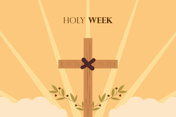 Download Flat Design Holy Week Concept Logo - Premium Resources