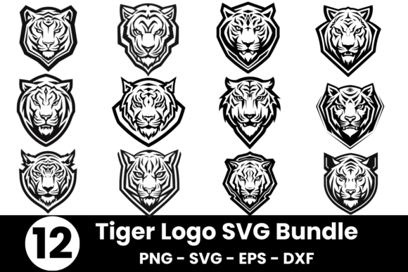Download 12 Tiger Logo SVG Bundle - Tiger Collection