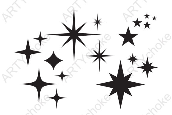 Download Bundle of Silhouette Stars. SVG File - Svg Collection