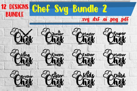 Download Chef Svg BUNDLE 2 Svg Eps Ai Png Pdf - Svg Collection