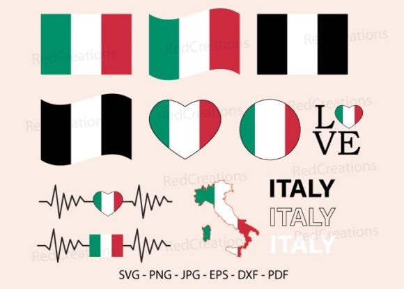 Download Italy Flag Bundle Svg, Waving, Italian - Svg Collection