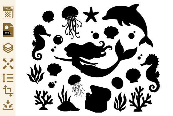 Download Mermaid Silhouette Clipart PNG &amp; SVG - Svg Collection