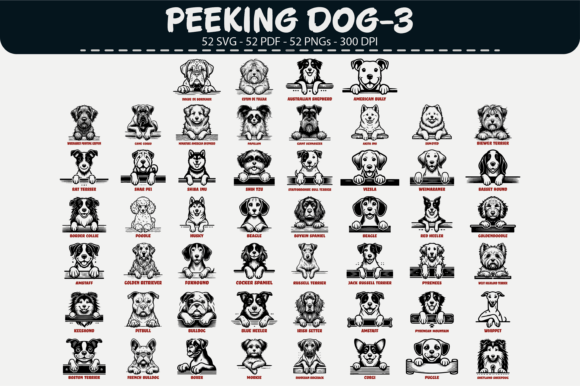Download Peeking Dog Vector Clipart – 52 Designs - Dog vector Collection