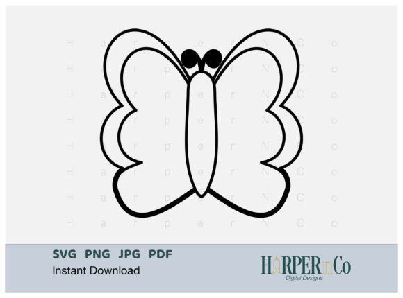 Download BUTTERFLY OUTLINE 9 SVG PNG Cut EPS File - Svg Collection