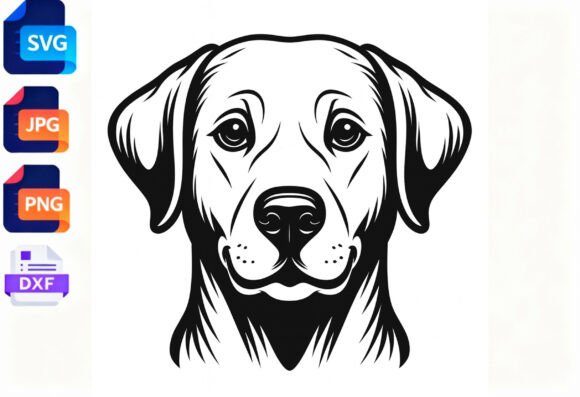 Download Labrador Retriever Dog Face SVG Clipart - Svg Collection