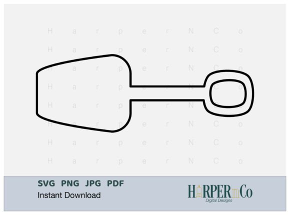 Download Sand Shovel Outline SVG PNG Cut EPS File - Svg Collection