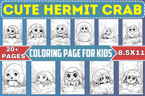 Download Hermit Crab Coloring Page for Kids - Hermit crab Collection