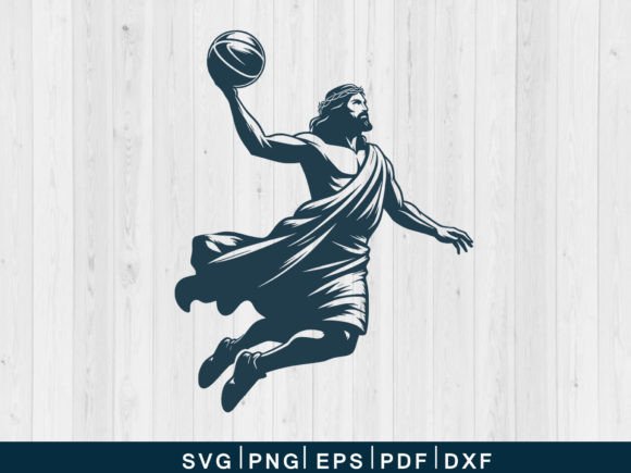 Download Jesus Playing Basketball Svg Vector File - Svg Collection