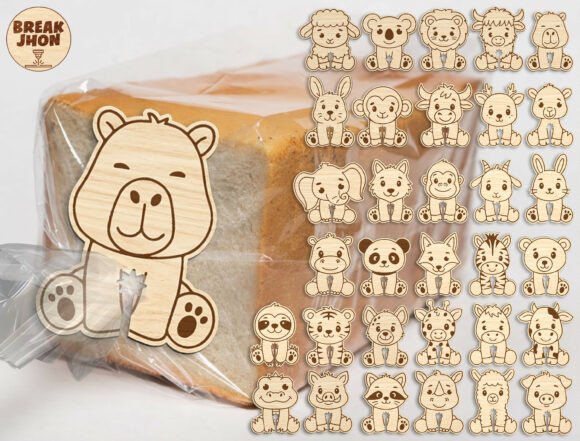 Download Cute Animal Bread Clip SVG Bundle - Svg Collection