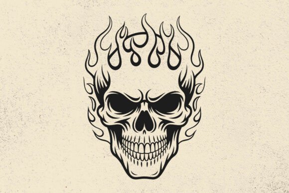 Download Flaming Skull SVG, Skull Svg Vector File - Svg Collection